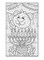 Hanukkah Kids Gift Washable Coloring Rug Coloring Poster Book Pages Chanukah Placemat Tablecloth Decoration Ornament Toddler Kindergarten